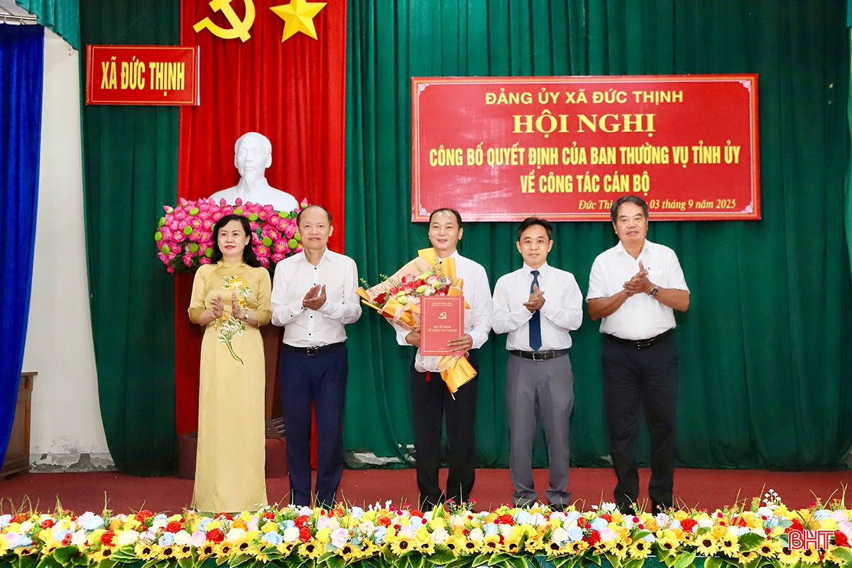 Đồng chí Nguyễn Thiều Quang giữ chức Bí thư Đảng ủy xã Đức Thịnh