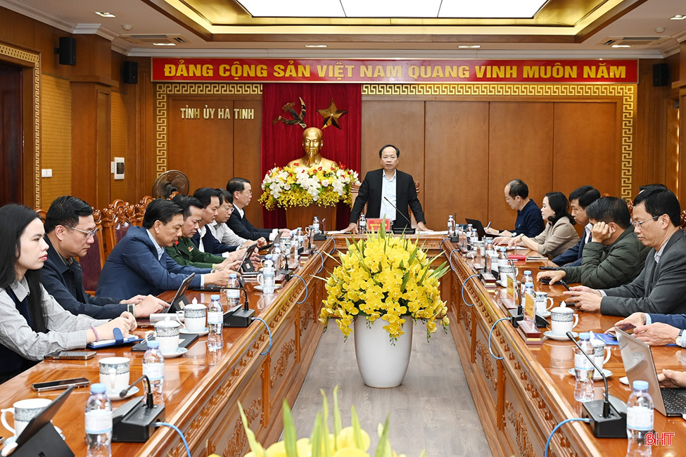 Thống nhất nhiệm vụ của đoàn đại biểu Hà Tĩnh dự Đại hội Đảng toàn quốc lần thứ XIV