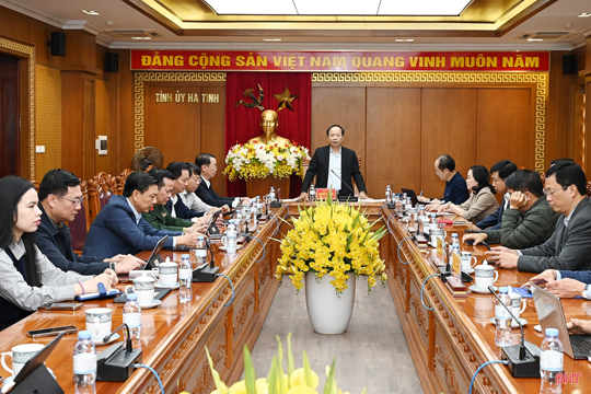 Thống nhất nhiệm vụ của đoàn đại biểu Hà Tĩnh dự Đại hội Đảng toàn quốc lần thứ XIV 