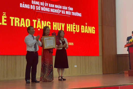 Các tổ chức cơ sở đảng trực thuộc tổ chức trao tặng Huy hiệu Đảng cho các đảng viên đợt 07/11 